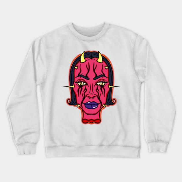 Demonic Crewneck Sweatshirt by BreezyArtCollections 